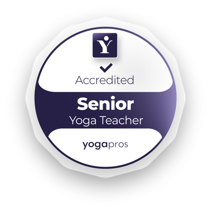 Yoga Pros accredited Senior Yoga Teacher seal